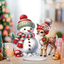 Load image into Gallery viewer, Acrylic Christmas Snowman Desktop Diamond Art Kits Rhinestones Desktop Ornaments
