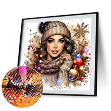 Load image into Gallery viewer, Diamond Painting - Full Round - Christmas Girl (40*40CM)
