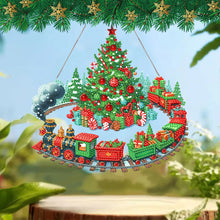 Load image into Gallery viewer, Christmas Acrylic Special Shape Santa Claus 5D DIY Diamond Painting Dots Pendant
