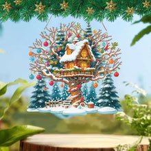 Load image into Gallery viewer, Christmas Acrylic Special Shape Santa Claus 5D DIY Diamond Painting Dots Pendant
