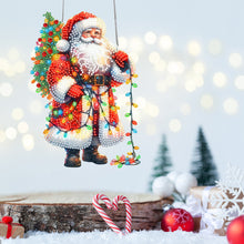 Load image into Gallery viewer, Christmas Acrylic Special Shape Santa Claus 5D DIY Diamond Painting Dots Pendant
