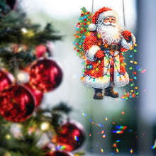 Load image into Gallery viewer, Christmas Acrylic Special Shape Santa Claus 5D DIY Diamond Painting Dots Pendant
