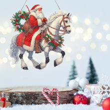 Load image into Gallery viewer, Christmas Acrylic Special Shape Santa Claus 5D DIY Diamond Painting Dots Pendant
