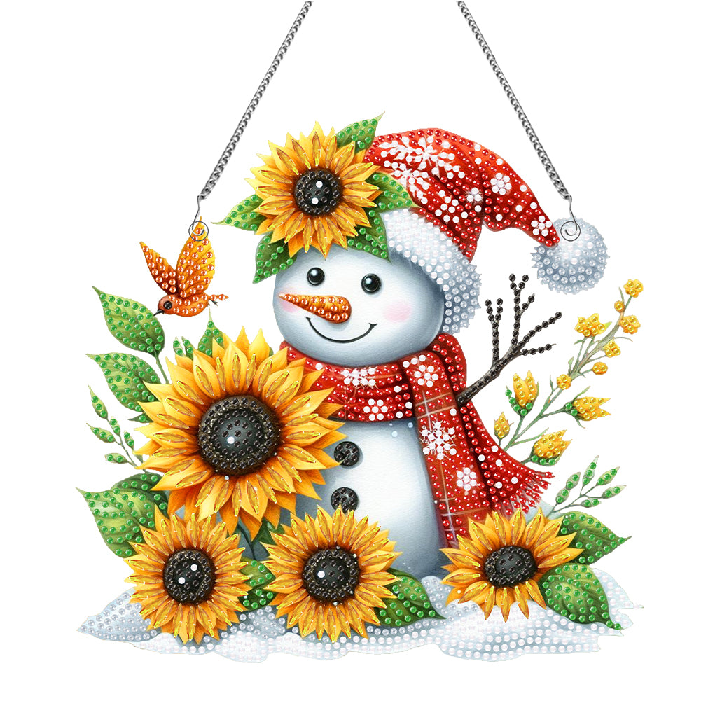 Christmas Acrylic Special Shape Santa Claus 5D DIY Diamond Painting Dots Pendant