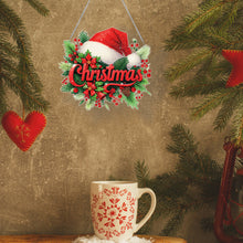 Load image into Gallery viewer, Christmas Acrylic Special Shape Santa Claus 5D DIY Diamond Painting Dots Pendant
