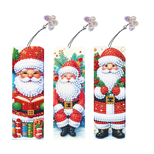 3Pcs Christmas Special Shape Cat Diamond Painting Bookmark for Reading Day Gift