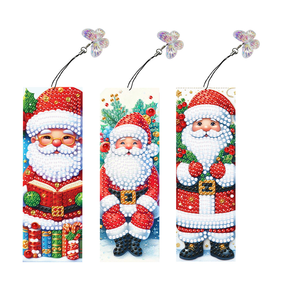 3Pcs Christmas Special Shape Cat Diamond Painting Bookmark for Reading Day Gift