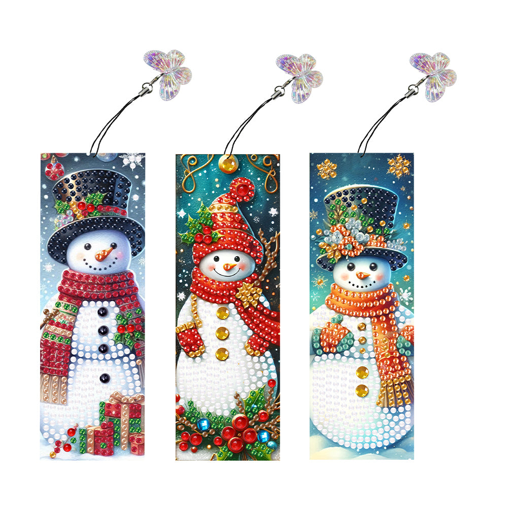 3Pcs Christmas Special Shape Cat Diamond Painting Bookmark for Reading Day Gift
