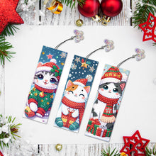 Load image into Gallery viewer, 3Pcs Christmas Special Shape Cat Diamond Painting Bookmark for Reading Day Gift
