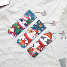 Load image into Gallery viewer, 3Pcs Christmas Special Shape Cat Diamond Painting Bookmark for Reading Day Gift
