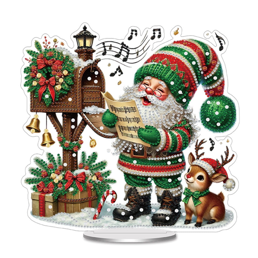 Christmas Special Shaped Diamond Painting Tabletop Ornaments Kit for Table Decor