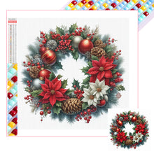 Load image into Gallery viewer, Diamond Painting - Full Square - Christmas wreath (30*30CM)
