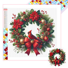 Load image into Gallery viewer, Diamond Painting - Full Square - Christmas wreath (30*30CM)
