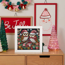 Load image into Gallery viewer, Diamond Painting - Partial Special Shaped - Christmas owl with framed (19.2*19.2CM)
