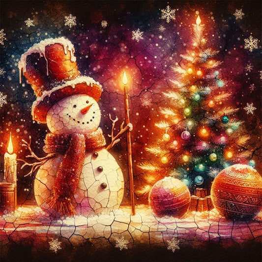 Diamond Painting - Full Square - Snowman (30*30CM)