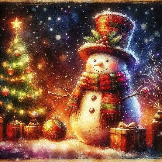 Diamond Painting - Full Square - Snowman (30*30CM)