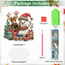 Load image into Gallery viewer, Acrylic Special Shape Christmas Elk and Snowman Diamond Painting Desktop Decors
