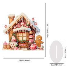 Load image into Gallery viewer, Acrylic Special Shape Xmas Gingerbread Man Diamond Painting Desktop Decors
