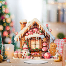 Load image into Gallery viewer, Acrylic Special Shape Xmas Gingerbread Man Diamond Painting Desktop Decors
