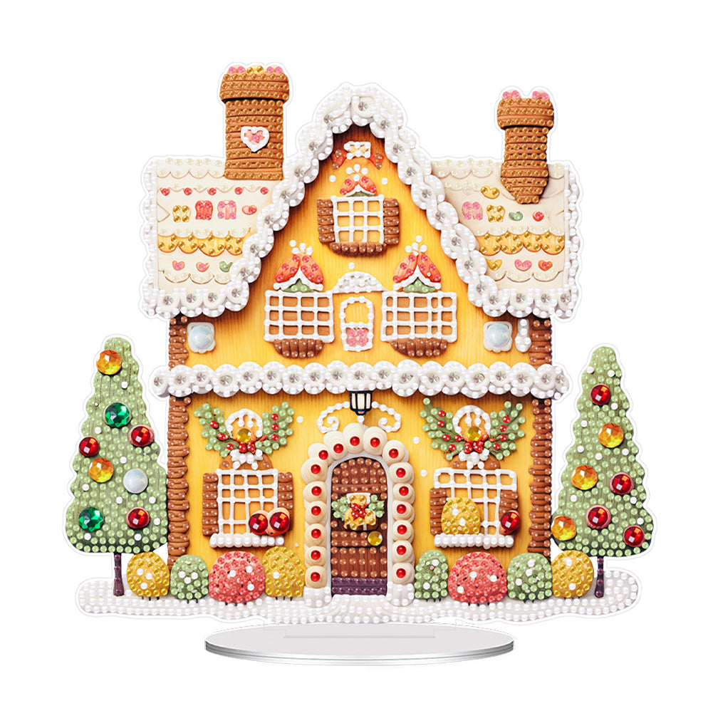 Acrylic Special Shape Cookie House Diamond Painting Tabletop Decorations