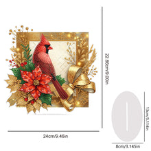 Load image into Gallery viewer, Acrylic Special Shape Christmas Cardinal Diamond Painting Desktop Decors
