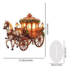 Load image into Gallery viewer, Acrylic Special Shape Christmas Carriage Diamond Painting Desktop Decors
