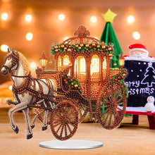 Load image into Gallery viewer, Acrylic Special Shape Christmas Carriage Diamond Painting Desktop Decors
