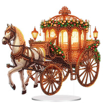 Load image into Gallery viewer, Acrylic Special Shape Christmas Carriage Diamond Painting Desktop Decors
