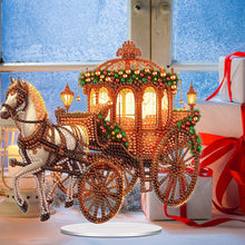 Load image into Gallery viewer, Acrylic Special Shape Christmas Carriage Diamond Painting Desktop Decors
