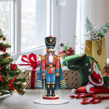 Load image into Gallery viewer, Acrylic Special Shape Christmas Nutcracker Diamond Painting Desktop Decors
