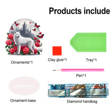 Load image into Gallery viewer, Acrylic Special Shape Fox Rose Castle Diamond Painting Desktop Decorations

