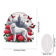 Load image into Gallery viewer, Acrylic Special Shape Fox Rose Castle Diamond Painting Desktop Decorations
