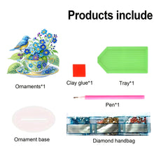 Load image into Gallery viewer, Acrylic Special Shape Flower Bird Diamond Painting Desktop Decorations
