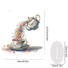 Load image into Gallery viewer, Acrylic Special Shape Teacup Flower Diamond Painting Desktop Decorations
