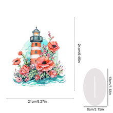 Load image into Gallery viewer, Acrylic Special Shape Poppy Lighthouse Diamond Painting Desktop Decorations
