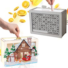 Load image into Gallery viewer, Wooden Christmas Santa &amp; Snowman Diamond Painting Money Saving Box for Beginners
