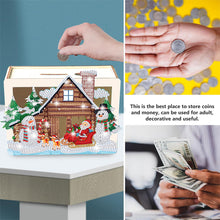 Load image into Gallery viewer, Wooden Christmas Santa &amp; Snowman Diamond Painting Money Saving Box for Beginners
