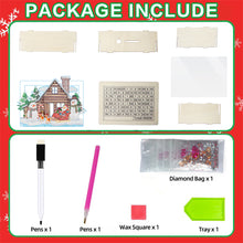 Load image into Gallery viewer, Wooden Christmas Santa &amp; Snowman Diamond Painting Money Saving Box for Beginners

