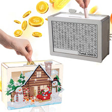Load image into Gallery viewer, Wooden Christmas Santa &amp; Snowman Diamond Painting Money Saving Box for Beginners
