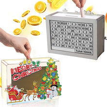 Load image into Gallery viewer, Wooden Christmas Santa &amp; Snowman Diamond Painting Money Saving Box for Beginners
