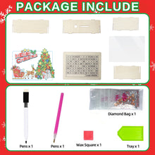 Load image into Gallery viewer, Wooden Christmas Santa &amp; Snowman Diamond Painting Money Saving Box for Beginners
