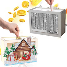 Load image into Gallery viewer, Wooden Christmas Santa &amp; Snowman Diamond Painting Money Saving Box for Beginners
