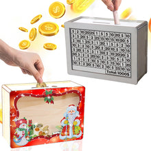 Load image into Gallery viewer, Wooden Christmas Santa &amp; Snowman Diamond Painting Money Saving Box for Beginners
