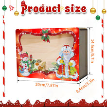 Load image into Gallery viewer, Wooden Christmas Santa &amp; Snowman Diamond Painting Money Saving Box for Beginners
