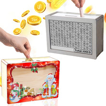 Load image into Gallery viewer, Wooden Christmas Santa &amp; Snowman Diamond Painting Money Saving Box for Beginners
