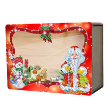 Load image into Gallery viewer, Wooden Christmas Santa &amp; Snowman Diamond Painting Money Saving Box for Beginners
