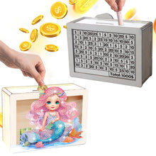 Load image into Gallery viewer, Wooden Christmas Santa &amp; Snowman Diamond Painting Money Saving Box for Beginners
