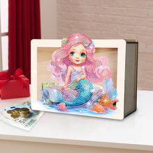 Load image into Gallery viewer, Wooden Christmas Santa &amp; Snowman Diamond Painting Money Saving Box for Beginners
