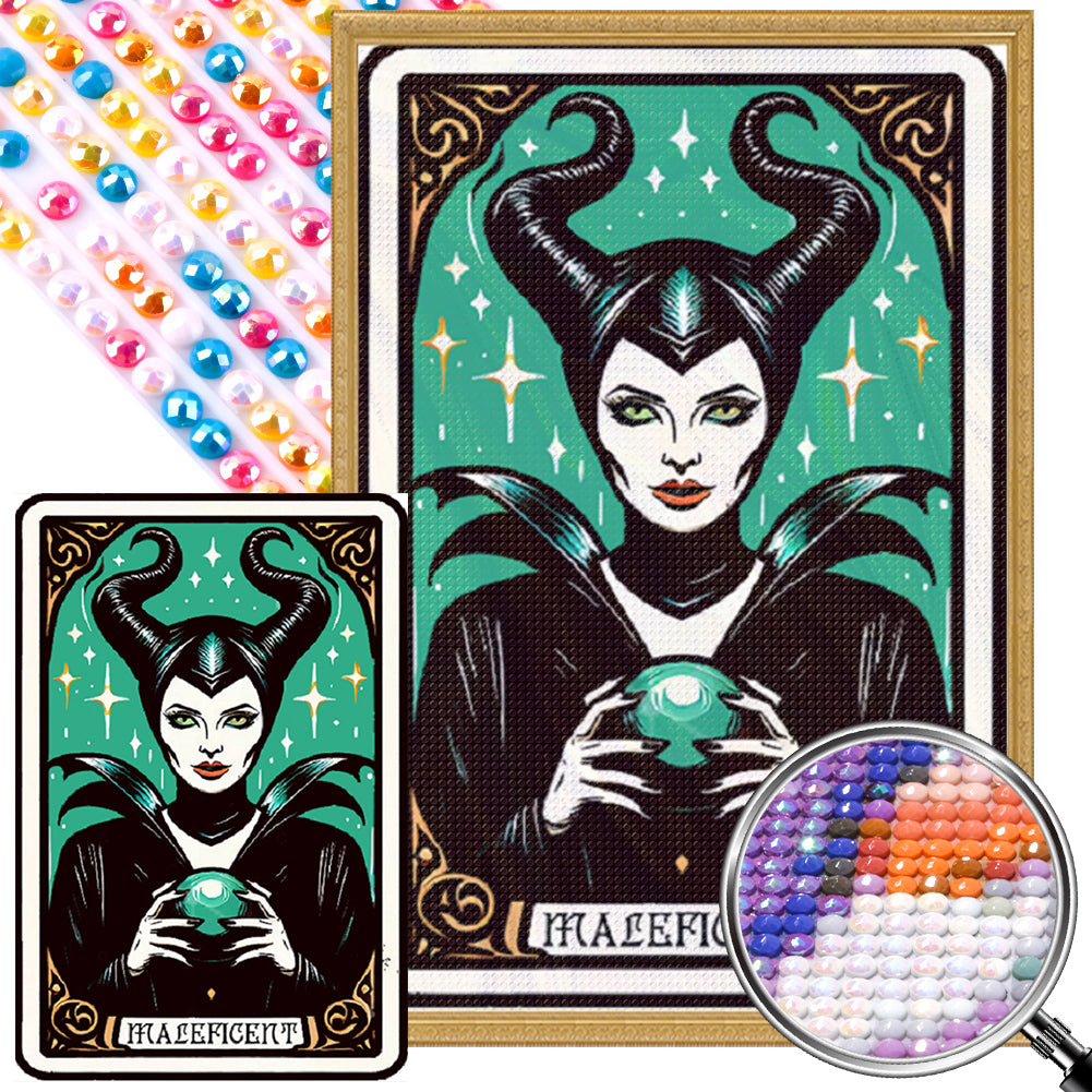 AB Diamond Painting - Full Round - Maleficent witch (40*60CM)