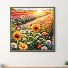 Load image into Gallery viewer, Diamond Painting - Full Round - Sunflower and daisy field (30*30CM)
